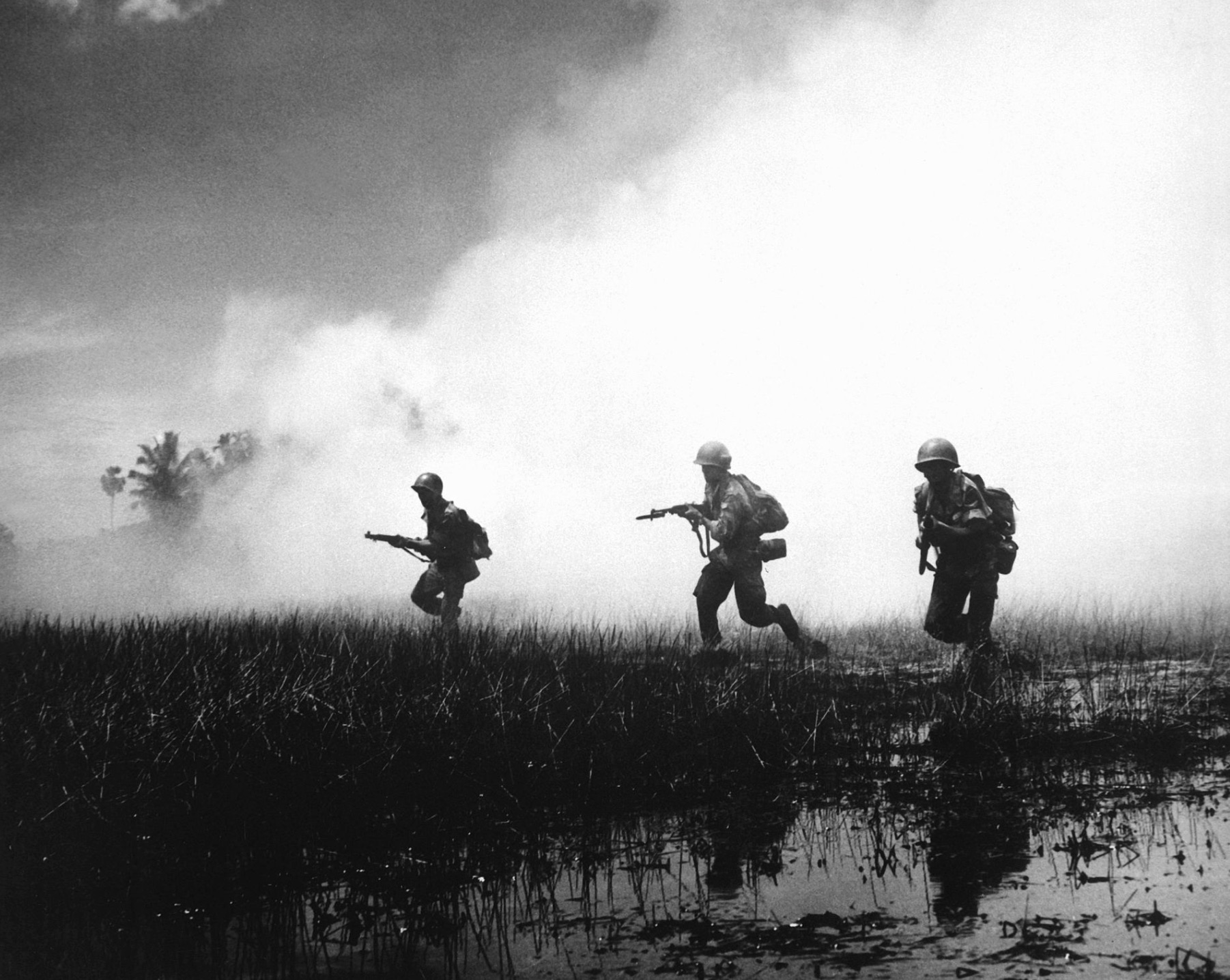 U.S. forces assault a stronghold in the Mekong Delta during the Vietnam War 